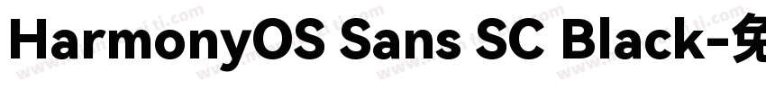HarmonyOS Sans SC Black字体转换